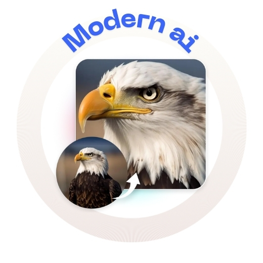 Zoomed-in image upscaled to remove blocky pixels